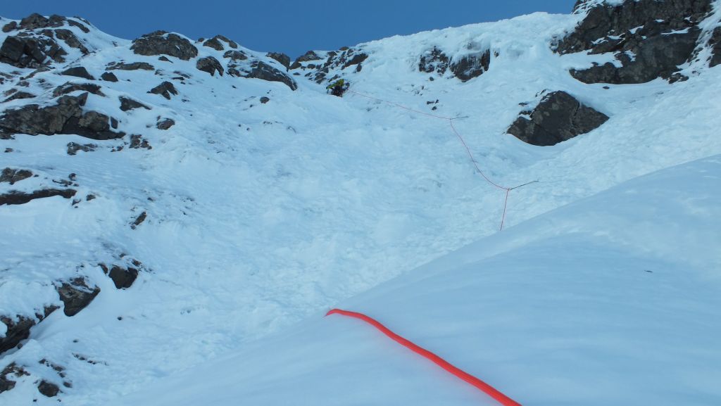 Fun climbing on good easy angled ice/snow