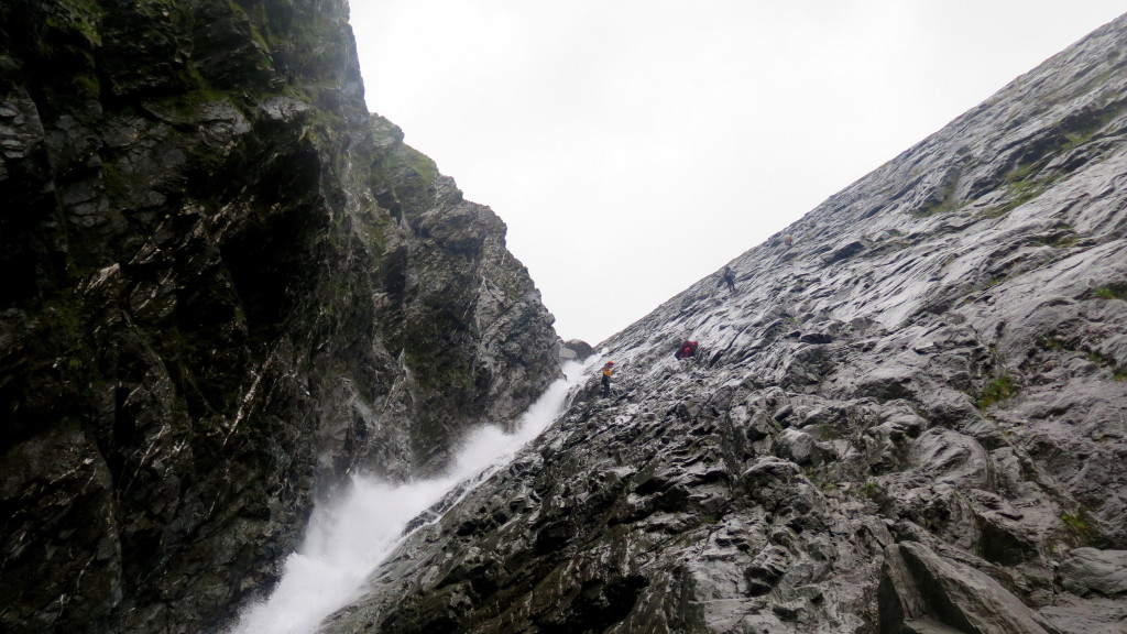 Descending from Bevan Col